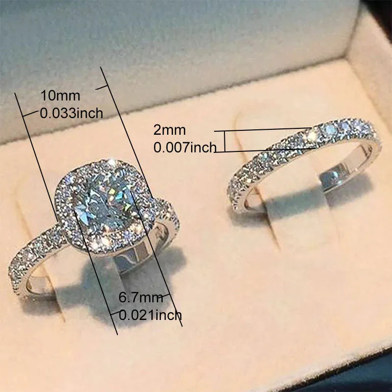 Elegant CZ Silver Ring