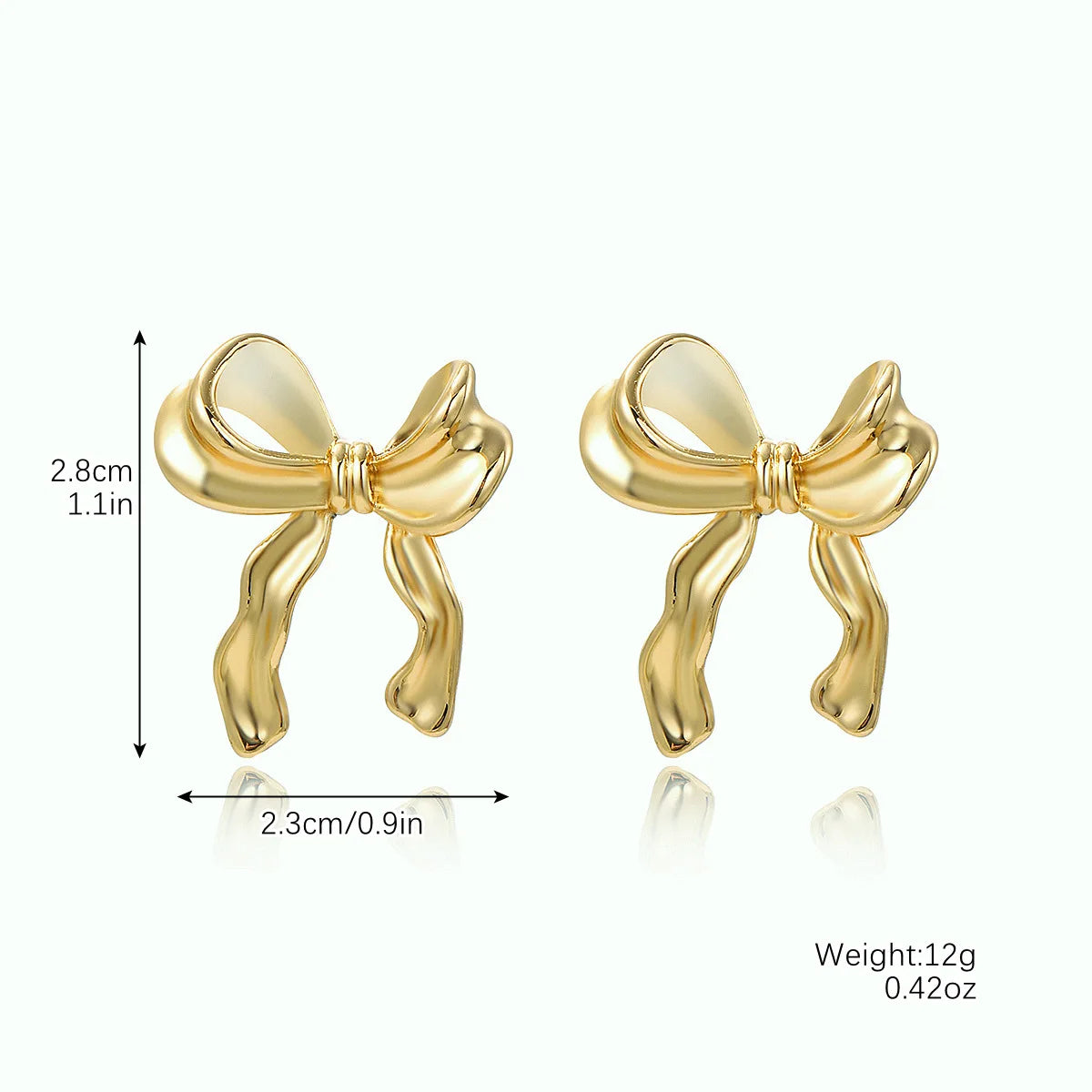 Ribbon Bow Stud Earrings – A Chic Twist to Your Style