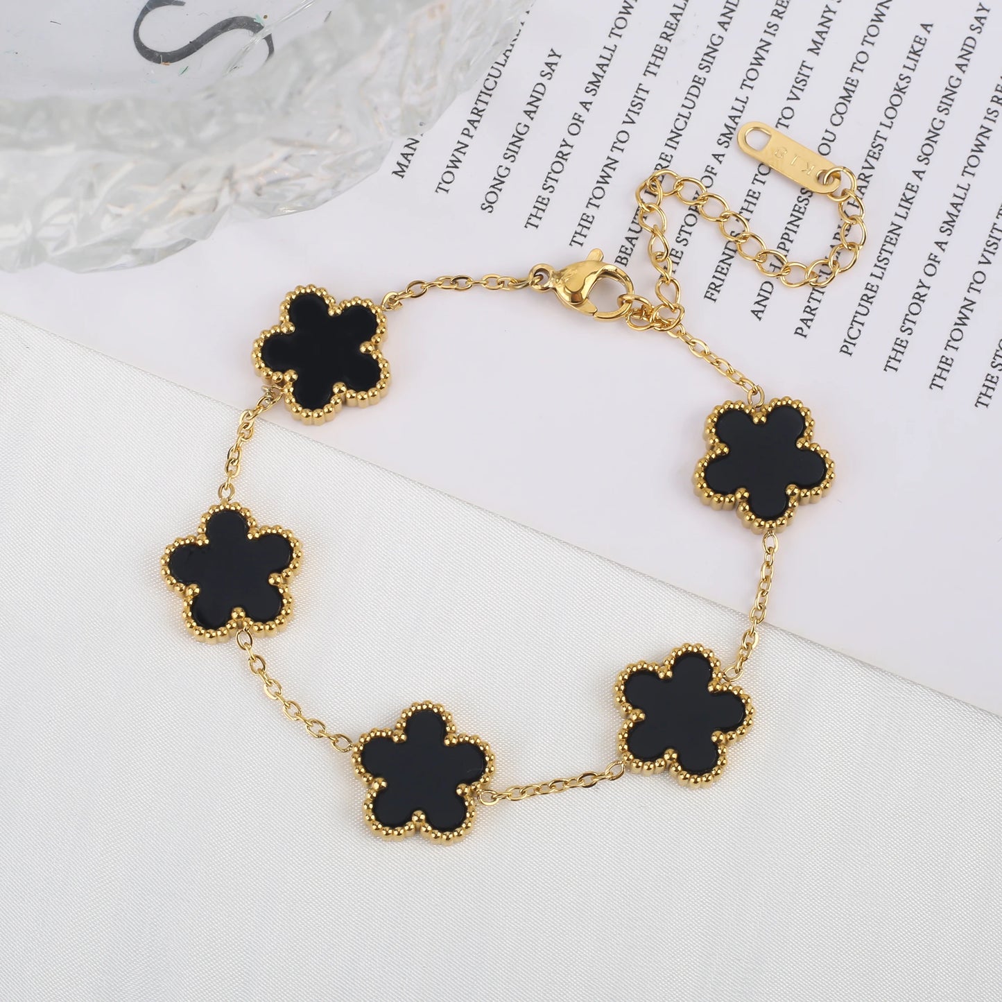 Elegance Stainless Steel Clover Bracelet