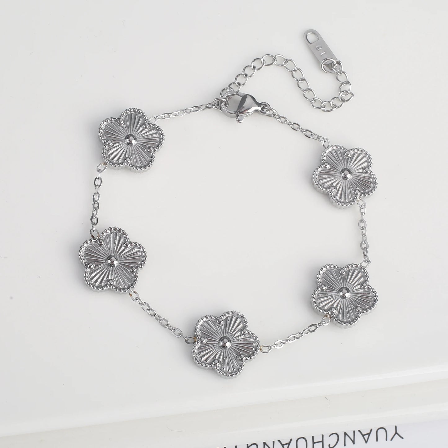 Elegance Stainless Steel Clover Bracelet