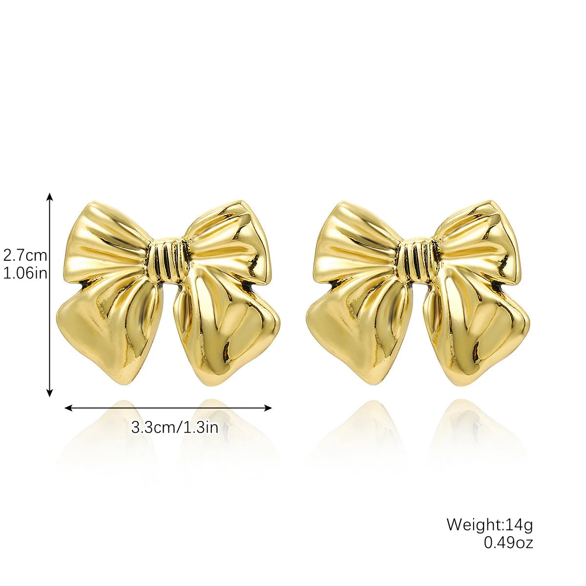 Ribbon Bow Stud Earrings – A Chic Twist to Your Style