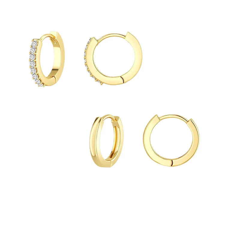 Minimalist Zircon Hoop Earrings – Timeless Elegance ✨