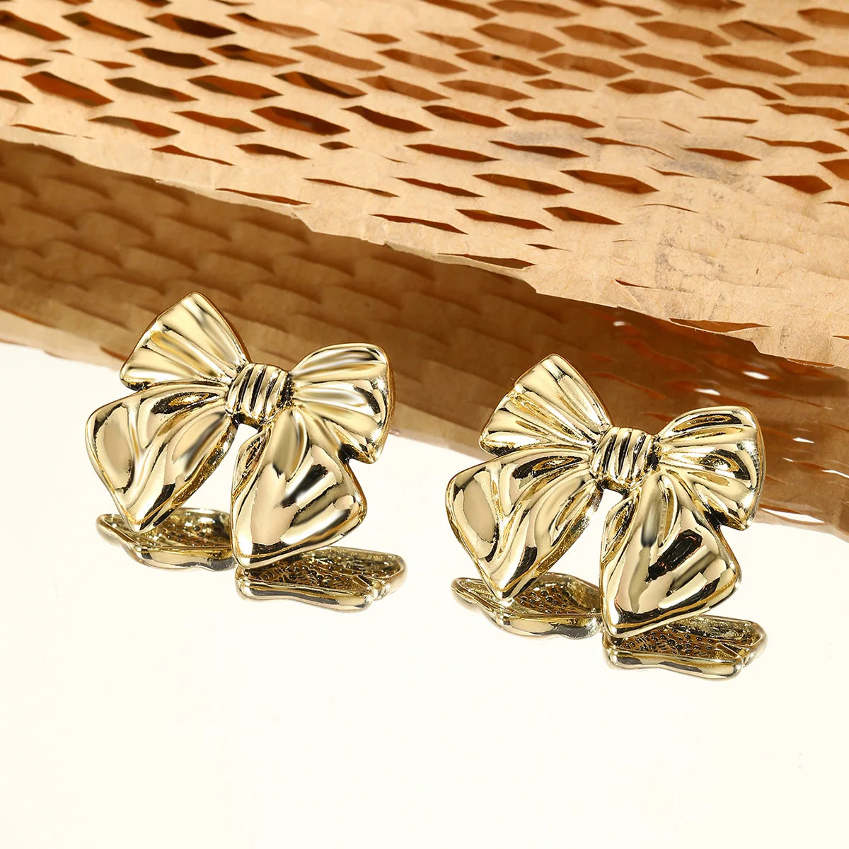 Ribbon Bow Stud Earrings – A Chic Twist to Your Style