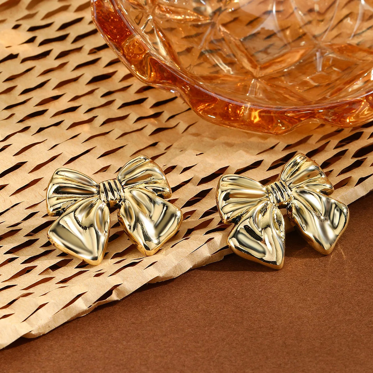 Ribbon Bow Stud Earrings – A Chic Twist to Your Style