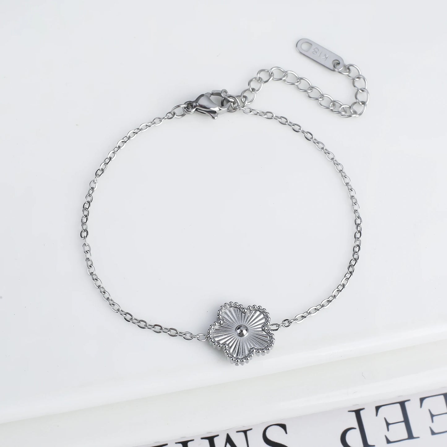 Elegance Stainless Steel Clover Bracelet