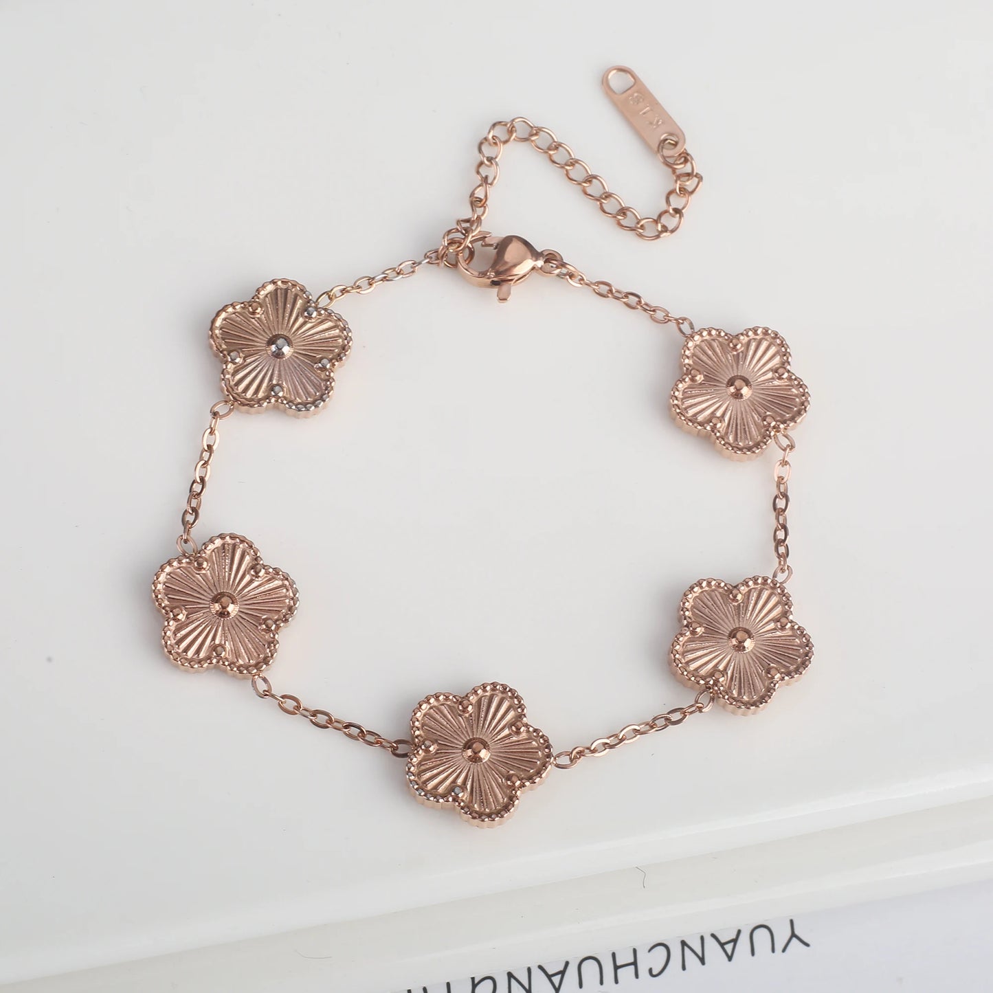 Elegance Stainless Steel Clover Bracelet